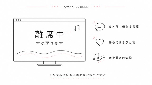 配信中の離席画面には何を表示する?