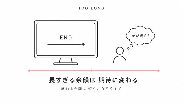 配信終了画面を長く流しすぎるのも考えもの